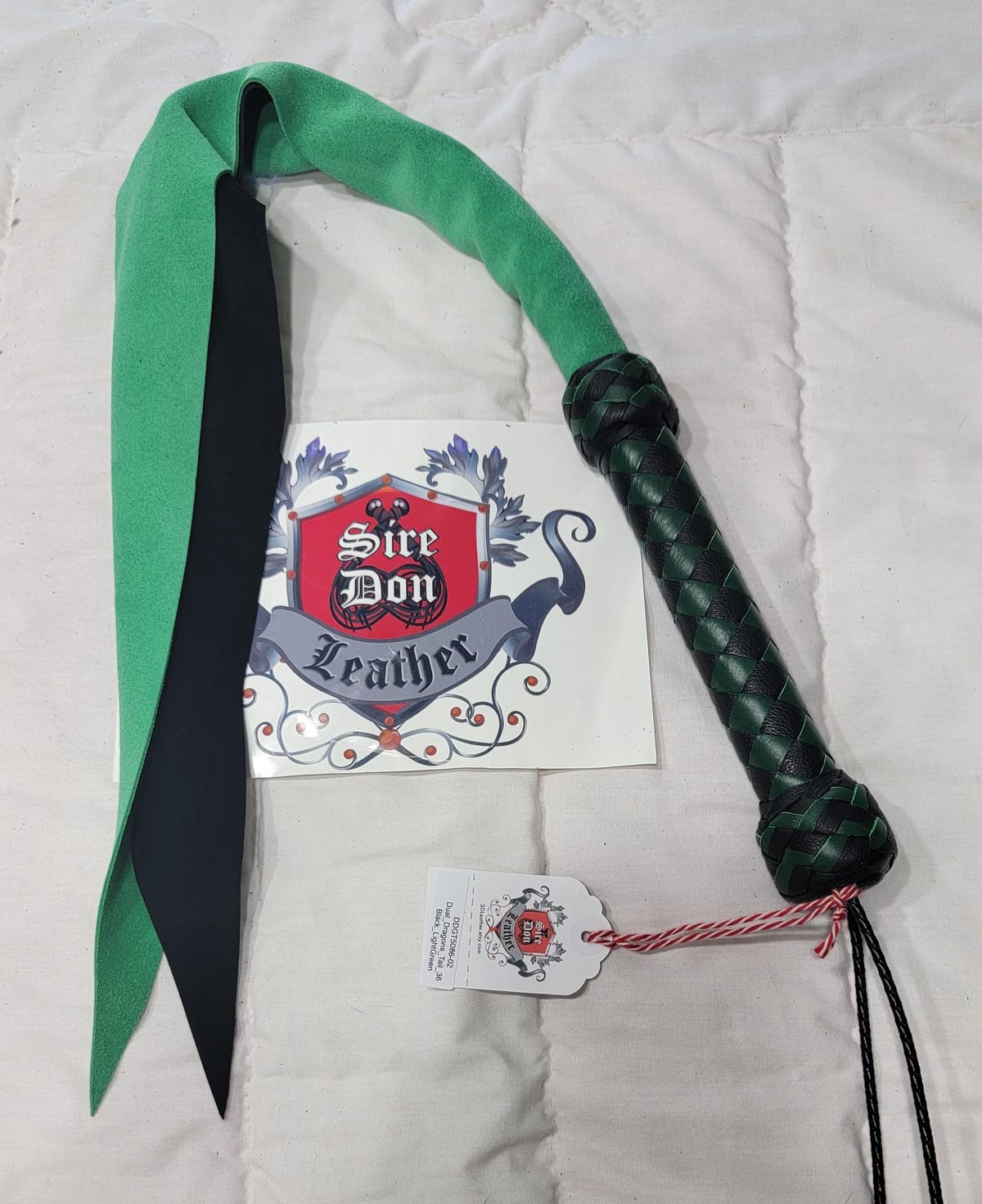Dual_Dragons_Tail_36 Black_LightGreen ---Mature Content — photograph 1