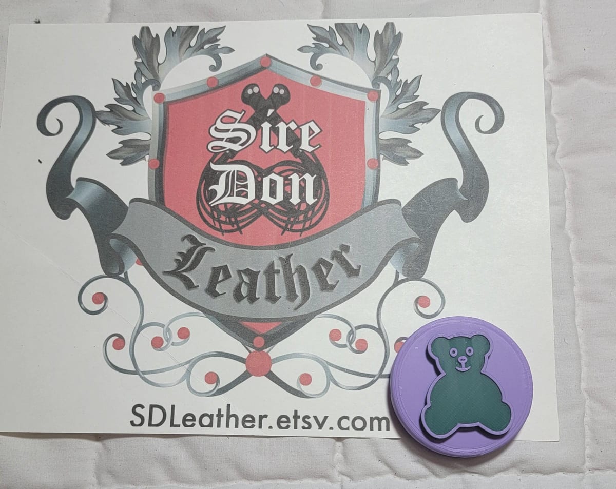 Evil_Stick Cover, Purple_Green Bear---Mature Content — photograph 1