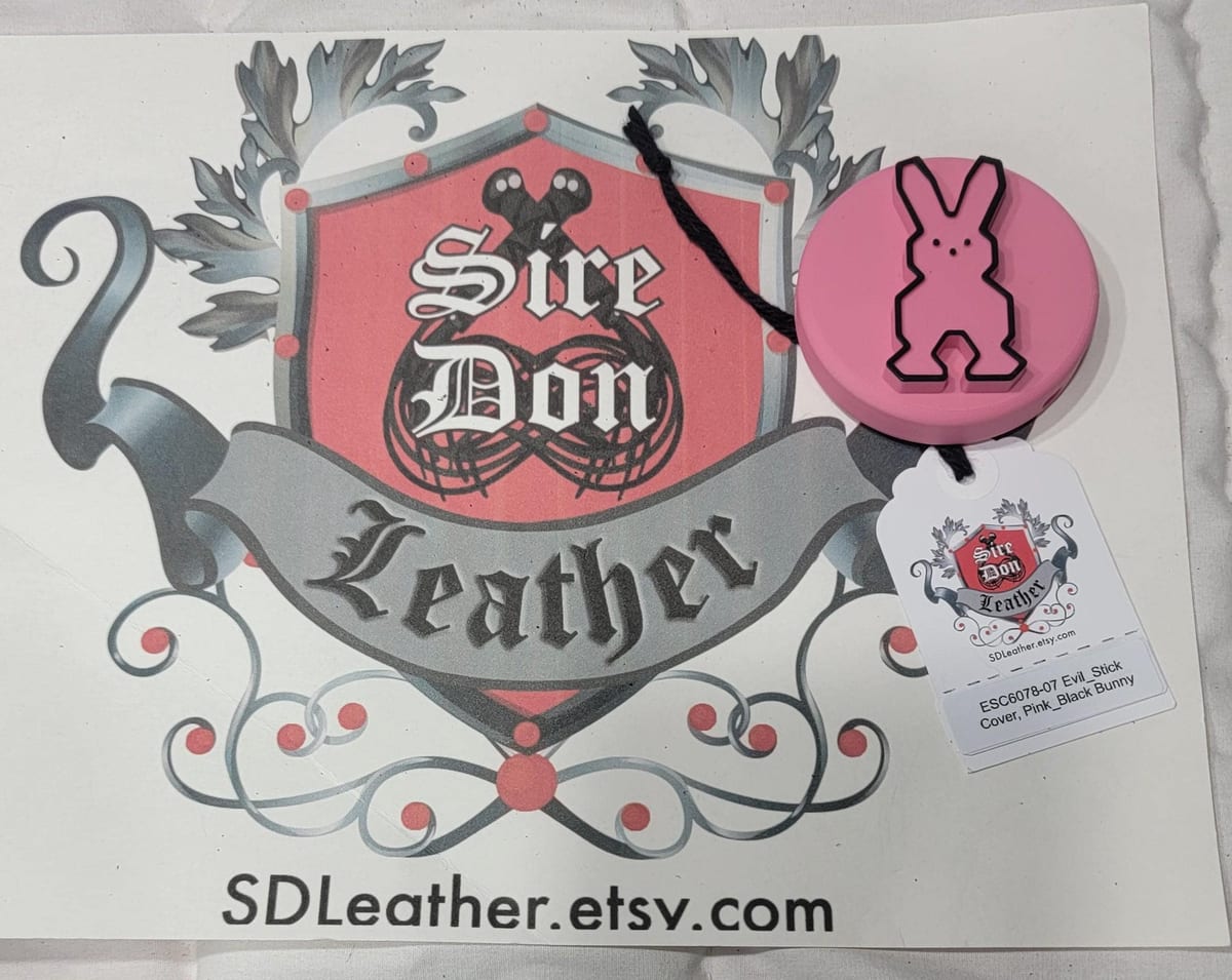 Evil_Stick Cover, Pink_Black Bunny---Mature Content — photograph 1