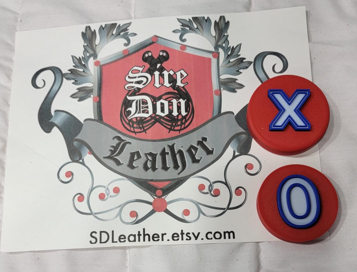 Evil_Stick Cover, Red_Blue X & O set — photograph 1