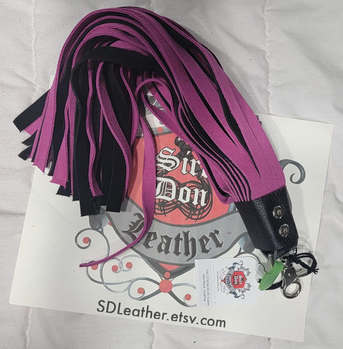 45 Suede tails Black_HotPink — photograph 1