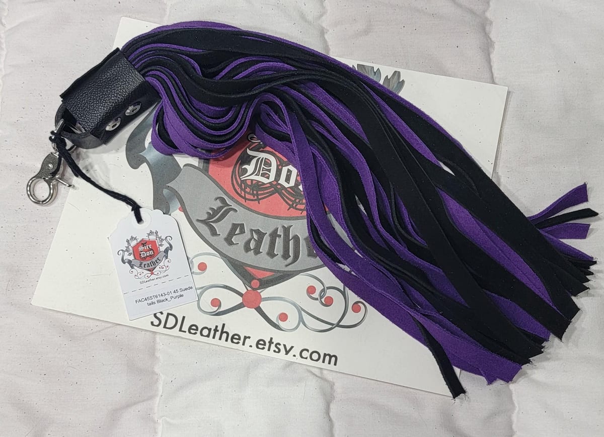 45 Suede tails Black_Purple — photograph 1