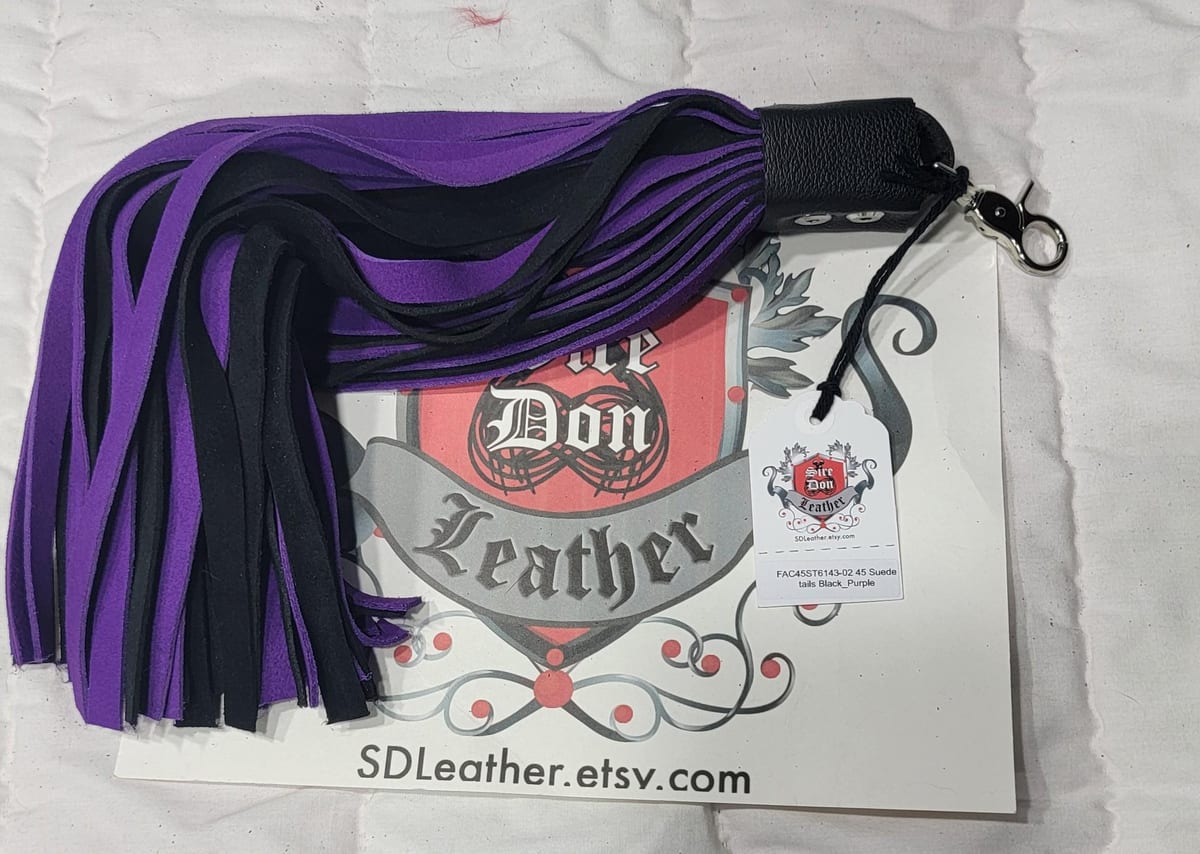 45 Suede tails Black_Purple — photograph 1