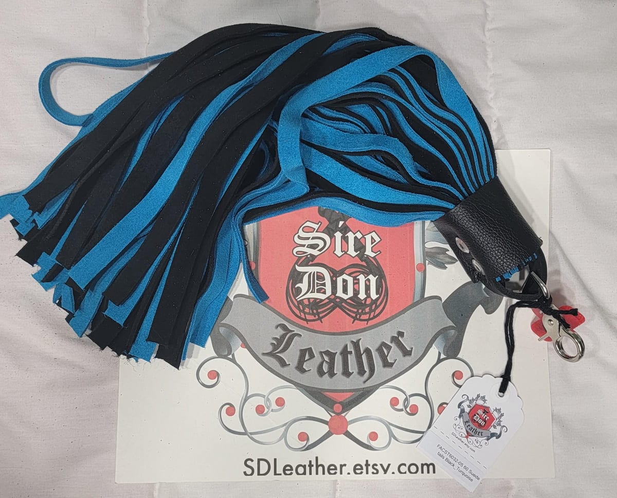 60 Suede tails Black_Turquoise — photograph 1