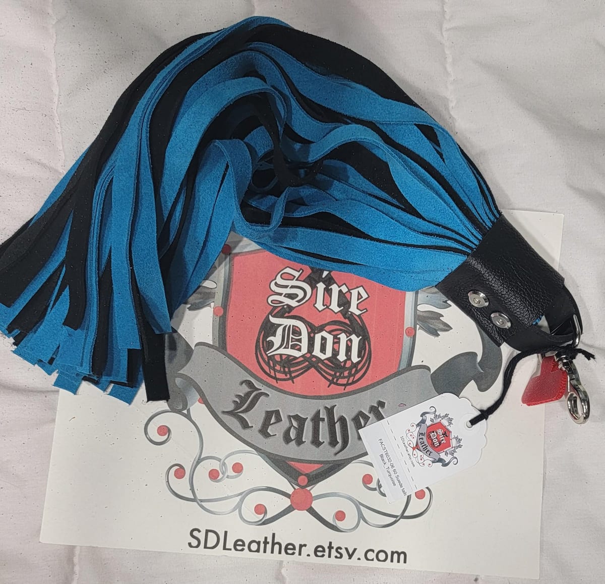60 Suede tails Black_Turquoise — photograph 1