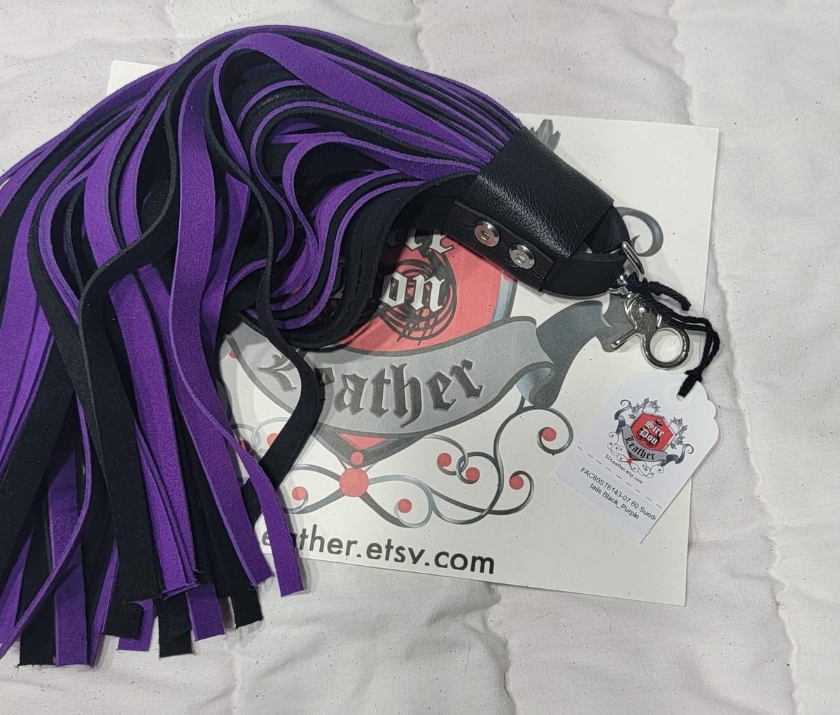 60 Suede tails Black_Purple — photograph 1