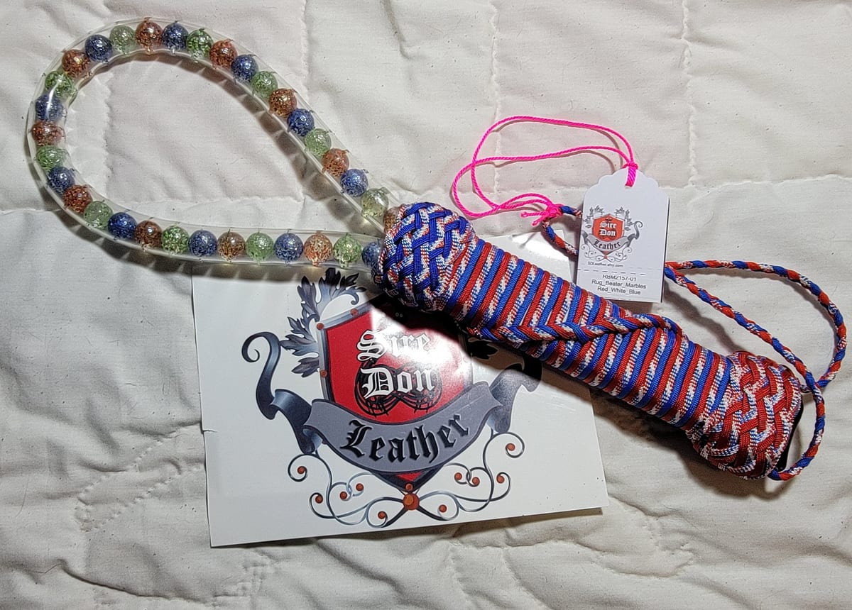 Rug_Beater_Marbles Red_White_Blue — photograph 1