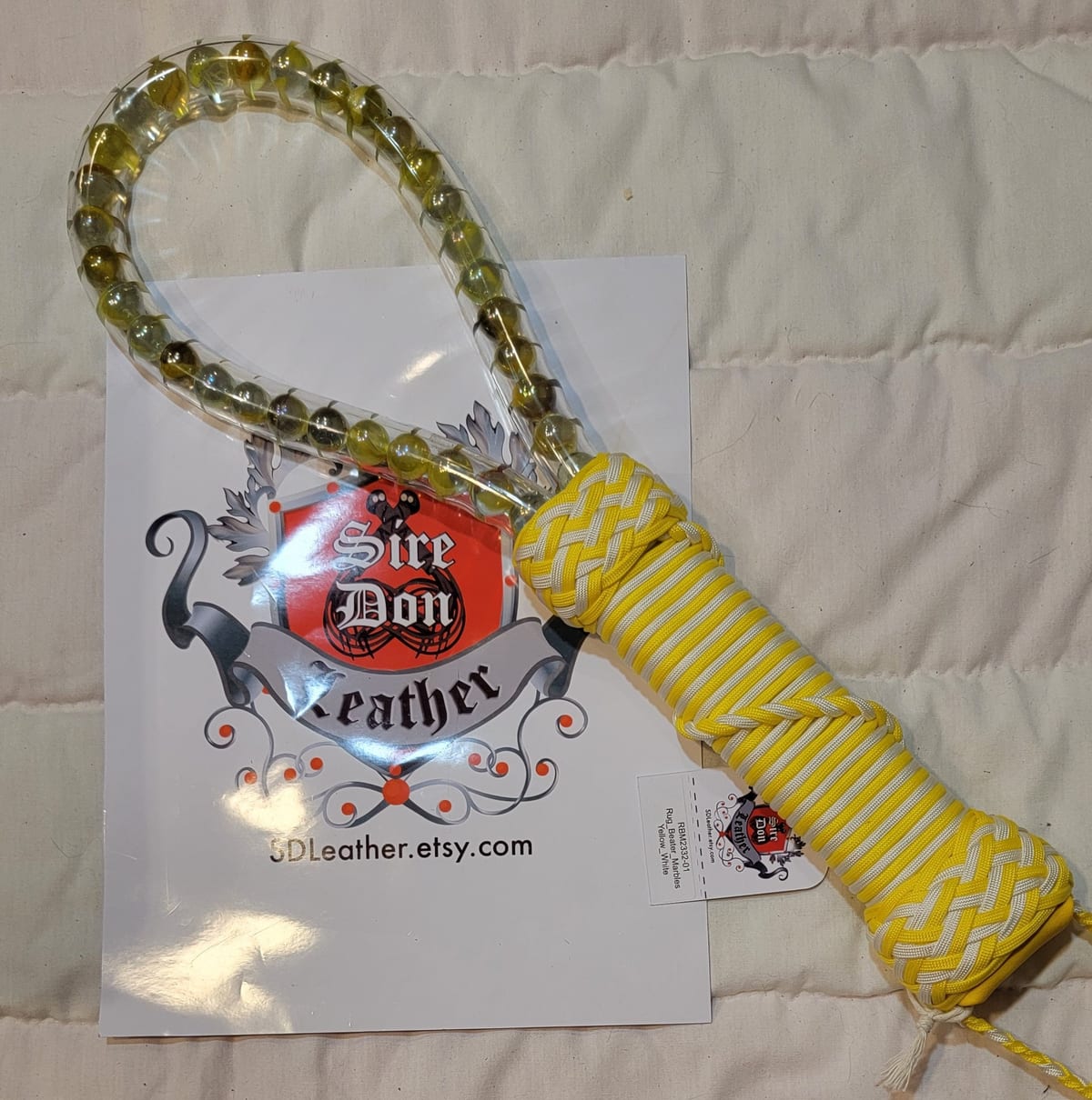 Rug_Beater_Marbles Yellow_White — photograph 1