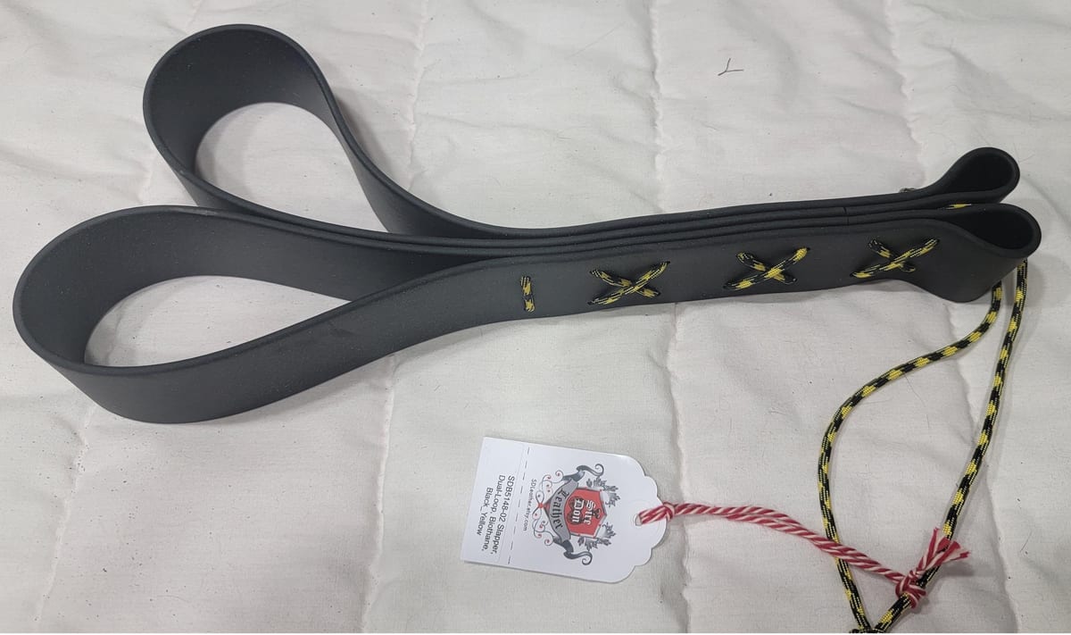 Slapper, Dual-Loop, Biothane, Black_Yellow — photograph 1