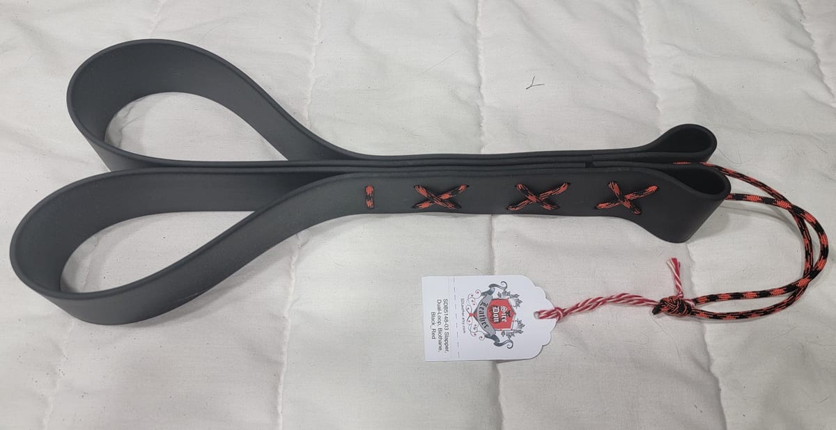 Slapper, Dual-Loop, Biothane, Black_Red — photograph 1