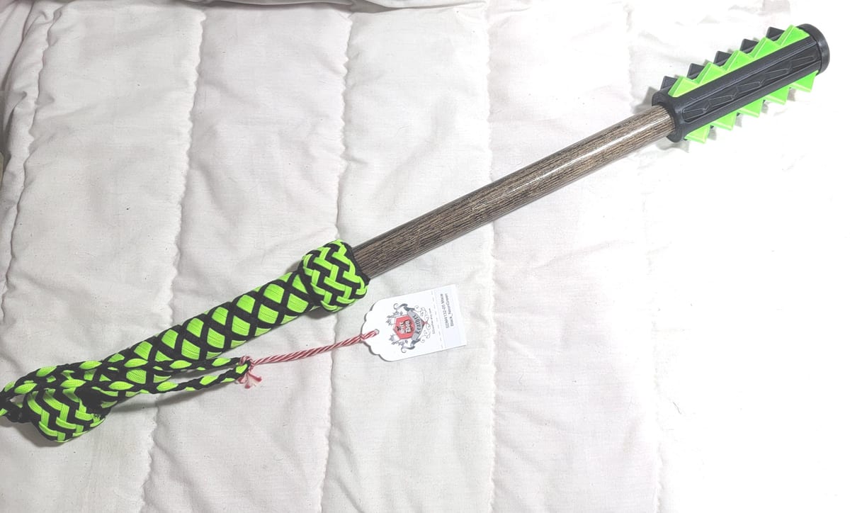 M_ace Black_NeonGreen (3D Printed, CosPlay, Ren Fair, Prop) — photograph 1