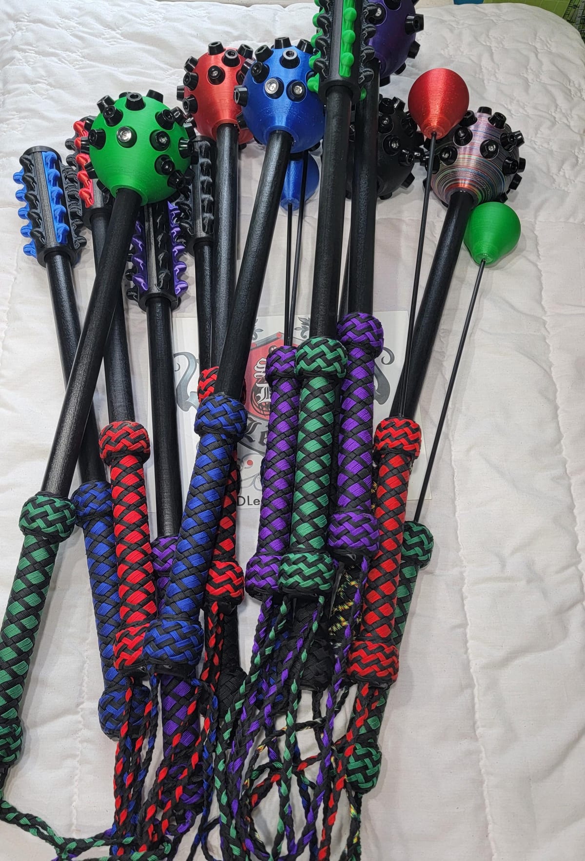 View 2 of 2: M_ace Black_NeonGreen (3D Printed, CosPlay, Ren Fair, Prop) — photograph 2