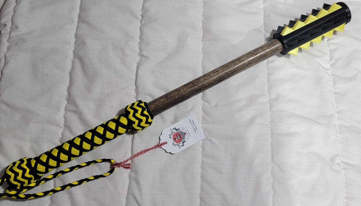 M_ace Black_Yellow (3D Printed, CosPlay, Ren Fair, Prop) — photograph 1