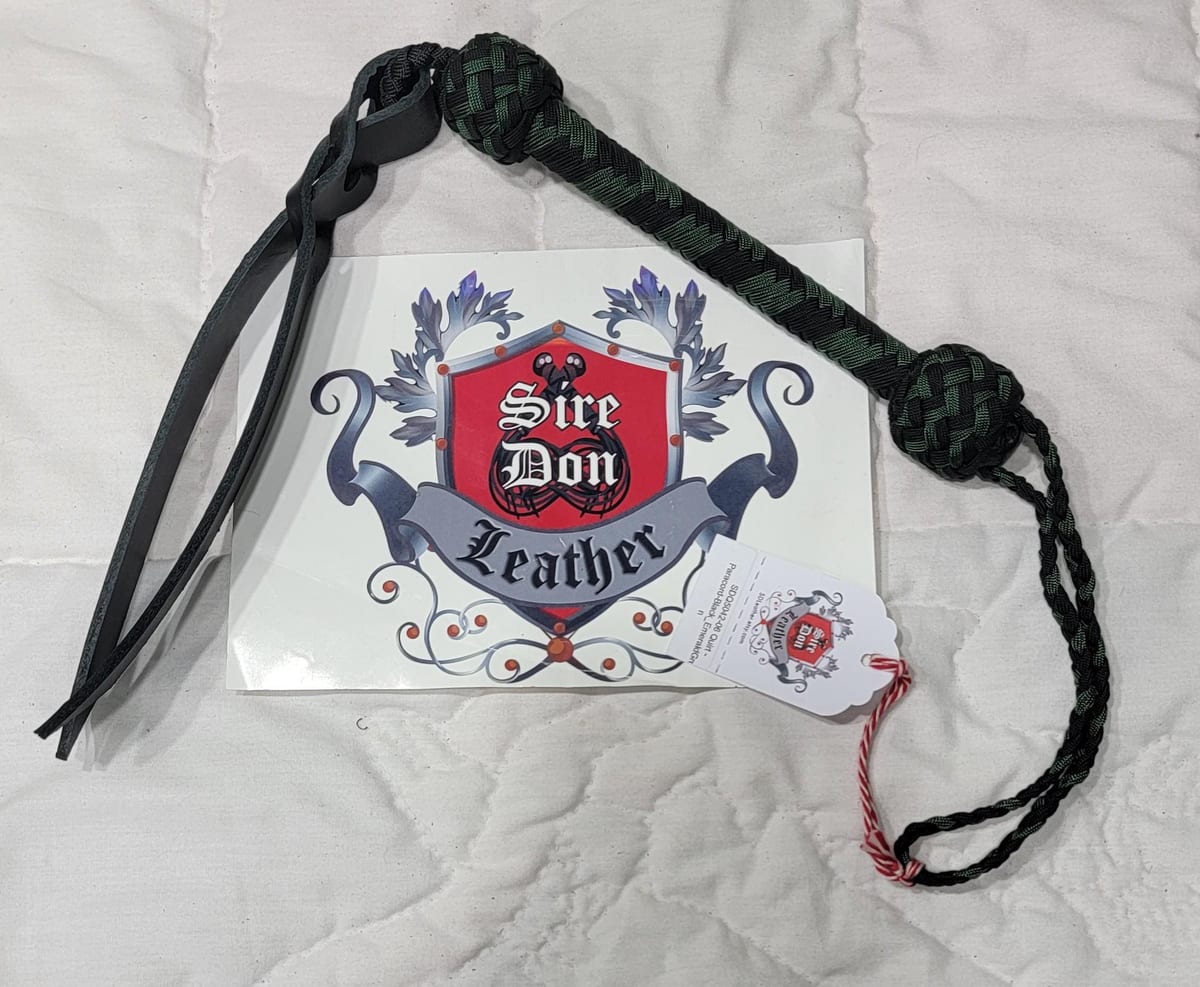 Quirt - Paracord-Black_EmeraldGreen ---Mature Content — photograph 1
