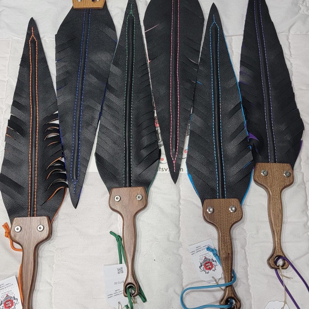 View 2 of 2: Slapper, Leather Feather Pride, Walnut Handle — photograph 2