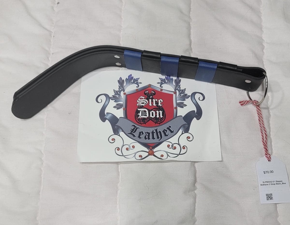Slapper, Biothane 3 Strap Black_Blue — photograph 1